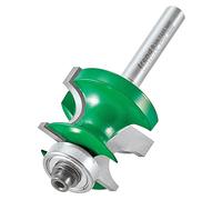 Trend CraftPro Fresa guiada por rodamiento para moldura de esquina, 1/4” | Perfilado preciso de bagueta de esquina: Ø31,9 mm, L22,5 mm, R7 mm, metal duro TCT, C215X1/4TC