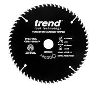 Trend CraftPro Hoja de Sierra Recubierta de PTFE Antiadherente TCT, 165mm de Diámetro, Eje de 20mm, 60 Dientes, Espesor de Corte 2,2mm, CSB/16560/P
