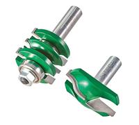 Trend CraftPro Juego de Cortadores para Puertas de Panel, Mango de 1/2 Pulgada, Diámetro de Corte de 41mm y Longitud de Corte de 17mm, Juego de 2, metal duro (TCT), CR/PDS1X1/2TC