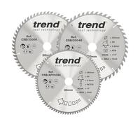 Trend Discos TCT sierra circular madera 250mm 48/60/84T 3uds