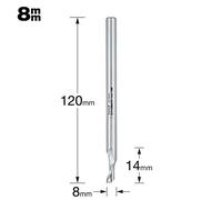 Trend Fresa de inmersión helicoidal 1 filo HSS 8mm vástago 8x14mm