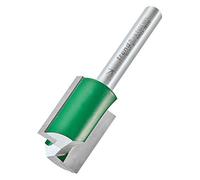 Trend CraftPro - Broca de corte recto de dos flautas, vástago de 1/4 pulgadas, diámetro de corte de 18 mm y longitud de corte de 25 mm, punta de carburo de tungsteno, C028AX1/4TC, color plateado