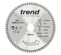 Trend Hoja Sierra Circular 210mm, 72T, 30mm, TCT Extra-Fina
