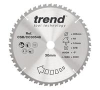 Trend Hoja de sierra ingletadora TCT 305 mm 48T, taladro 30 mm