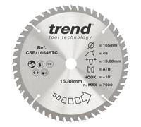 Trend Hoja sierra circular 165 mm 48T TCT, corte fino 15,88 mm
