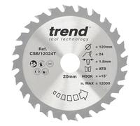 Trend Hoja sierra circular madera inalámbrica 120mm 24T TCT
