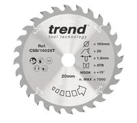 Trend Hoja sierra circular TCT 160x20mm 28 dientes 28T inalámbrica