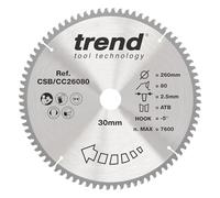 Trend hoja sierra ingletadora 260 mm 80T TCT -5° 30 mm