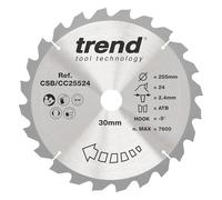 Trend Hoja sierra ingletadora madera 255mm 30mm 24T TCT