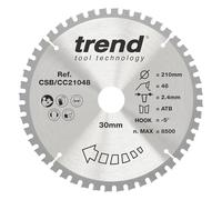Trend Hoja sierra ingletadora TCT 210 mm 48 dientes, 30 mm