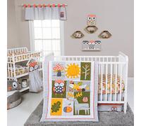 Trend Lab Olive Owl - Juego de ropa de cama para cuna (5 piezas), diseño de búho, multicolor