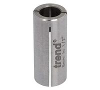 Trend Manguito de reducción de Pinzas, 8 mm a 12,7 mm, Adaptador de vástago de enrutador, Longitud 30 mm, CLT/SLV/8127