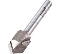 Trend Profesional Alucobond Cortador de Ranura en V de 45 Grados, Vástago de 1/4 Pulgada, Diámetro de Corte de 13mm y Longitud de Corte de 10mm, ALU/01X1/4TC