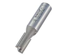 Trend Profesional Cortador Recto de Dos Flautas para Fresadora, Mango de 1/2 Pulgada, Diámetro de Corte de 10mm, Longitud de Corte de 19mm, metal duro (TCT), 3/6X1/2TC