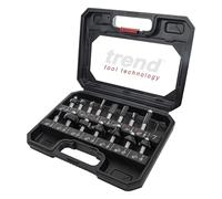 Trend Set Inicio Fresas Router 15 pzs, vástago 1/2", TCT con estuche
