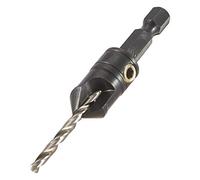 Trend Snappy Avellanador de Acero para Herramientas de 12,7mm con Broca HSS de 3,2mm, Sistema de Liberación Rápida, Ideal para Tapones de Madera, SNAP/CS/10A