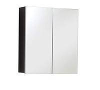 trendteam smart living Line Bad:KO.Sardegna Rauchsilber Melamin,FR.Spiegelglas,Spiegelschrank Mueble, Blanco, 60 x 67 x 89 cm