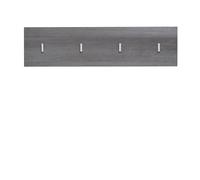 trendteam smart living Line-Perchero (80 x 21 x 2 cm, Parte Frontal, Cuerpo de Sardegna, melamina, Plata ahumada, con Perchas)