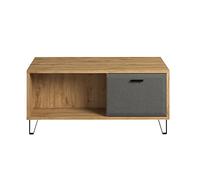 trendteam smart living - Mesa de Centro de salón - Salón - Blanshe - Dimensiones de Montaje (Ancho x Alto x Profundidad) 110 x 50 x 68 cm - Color Roble Navarra con Fieltro Gris Oscuro - 2122112C9
