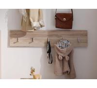 trendteam smart living Perchero Panel Perchero Malea, Estante de Pared, 88 x 18 x 2 cm en Acabado Roble San Remo con Cinco Ganchos para Ropa,
