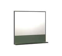 trendteam smart living - PureBliss - Espejo de Pared - Verde - (Ancho x Alto x Profundidad) 80 x 74 x 14 cm - Espejo de baño con Estante de 80 cm