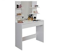 trendteam smart living Tocador de habitación para niños y jóvenes Basix, 85 x 140 x 40 cm, en blanco, con amplia superficie para colocar objetos