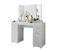 trendteam smart living - Tocador para habitación de los niños, 120 x 141 x 41 cm, en color blanco, con mucho espacio y estante, sin iluminación