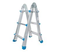TREPPE Escalera Articulada Plegable Telescópica Aluminio 4x3 Escalones