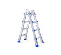 TREPPE Escalera Articulada Plegable Telescópica Multifunción Aluminio 4x4 Escalones 3,98m