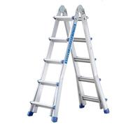 Treppe Escalera Articulada Plegable Telescópica Multifunción Aluminio 4x5 Escalones 5,10m