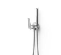 Grifo empotrado con ducha de mano, soporte fijo y caudal regulado, acabado cromado Fuji Tres