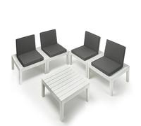 Tresillo api + cojines blanco conjunto