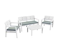 Tresillo java blanco + 4 cojines conjunto