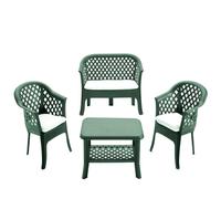 Tresillo veranda verde + cojines conjunto