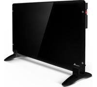 TRESKO® Konvektor Heizung Elektroheizung Wandheizung Glaskonvektor Heizkörper Wand 600 Watt / schwarz