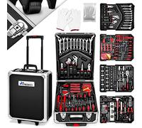 TRESKO® Maletín de Herramientas 1400 Piezas | Portaherramientas Portátil | Set/Caja con herramientas | Maleta de Cromo Vanadio y Acero