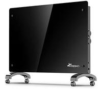 TRESKO Radiadores Bajo Consumo Electricos para Casa 2000W | Estufa Electrica con Ruedas | Radiador Electrico Silencioso | Portátil y Delgado, Estufas con Panel para Pared y Termostato