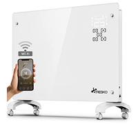 TRESKO Radiadores Bajo Consumo Electricos WiFi & APP - 1500W | Estufa Electrica con Ruedas | Radiador Electrico Silencioso | Portátil y Delgado, Estufas con Panel para Pared y Termostato para Casa