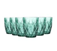 TRESV 6 Vasos Cristal Soplado 300ml｜Resistente a Cambios Térmicos｜Para Whisky/Zumo en Casa｜Colores Intensos
