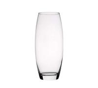 TRESV Jarrón de Flores de Cristal, Florero abombado de Vidrio, 26cm, 21cm y 26.5cm de Alto, Elegante y Sofisticado