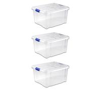 TRESV Set 3 caja de Almacenamiento,cajas de almacenaje de 5L,8L,12L,16L,25L y 35L. Caja de almacenamiento Plástico Transparente, multifuncional, para organización del hogar, con cierre hermético (5L)