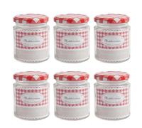 TRESV Set de 6 Botes de Cocina Almacenaje de Cristal, Tarros de Cristal con tapa 250cc, 330cc, 450cc y 1000cc, Aptos para lavavajillas