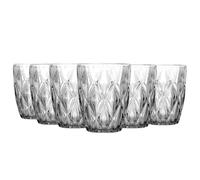 TRESV Set de 6 Vasos de Cristal Transparente, 300 ml, para Agua y Bebidas, Aptos para Lavavajillas