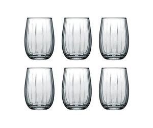 TRESV Set de 6 Vasos de Cristal Transparente 380ml y 510ml, Vasos de Agua y Bebidas Alcohólicas, Aptos para Lavavajillas