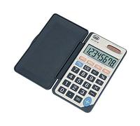 Trevi Calculadora de bolsillo EC 3718 – Básica, batería/solar, gris