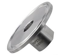 Tri Clover - Adaptador de abrazadera de acero resistente de 3,8 cm TC a rosca NPT hembra de 1/4 pulgadas