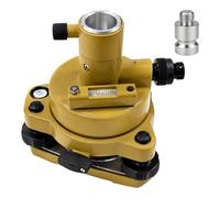 Tribrach topográfico amarillo con adaptador y plomada óptica, base niveladora con rosca universal de 5/8", accesorio de equipo topográfico para alineación de precisión de prismas de estación total