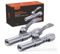 TRILINK Boquilla Engrasadora 2 Piezas - Acoplador de Pistola de Grasa con Liberación Rápida y Uso con Una Mano - 6 Mordazas - Adaptador 1/8" NPT Compatible con Engrasadores SAE y Métricos