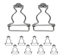 Trimming Shop 10 Dungaree Cierres Clip/Rodillera Hebillas en Plata 30mm x 45mm para Confección & Manualidades