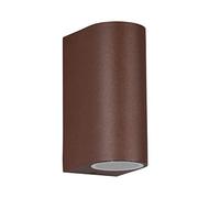 Trio-Leuchten Aplique exterior Roya moderno de metal redondeado, 2 luces, óxido
